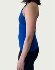 Asymmetrical Longline Tank in Electric Blue