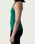 Asymmetrical Longline Tank in Tennis Court Green
