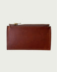 Pleated Wallet in Wildgrain Leather - Cognac