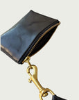 Wildgrain Leather Mini Wristlet in Black