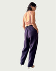 Organic Contoured Cotton Arc Pant in Evening Violet
