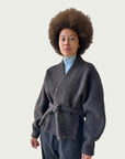Vitruvian Wrap Coat in Wood Smoke