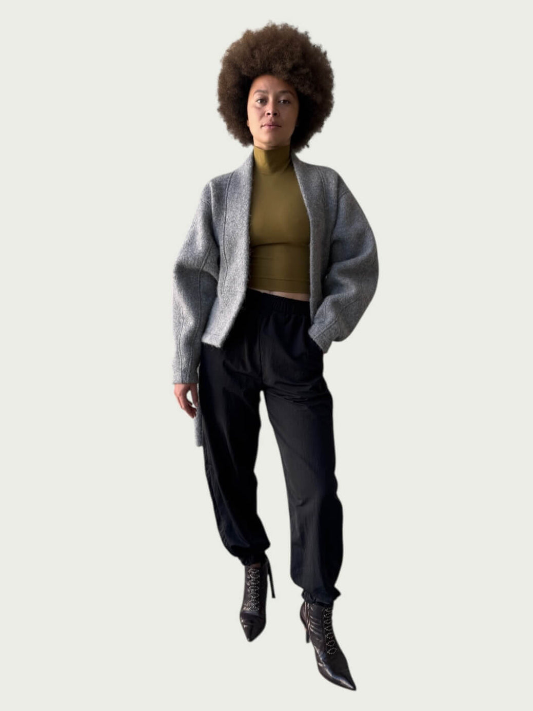 Vitruvian Wrap Coat in Eileen Grey