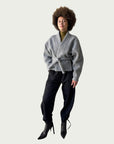 Vitruvian Wrap Coat in Eileen Gray