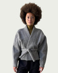 Vitruvian Wrap Coat in Eileen Gray