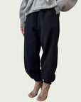 Organic Puffed Cotton Integral Balloon Pant in Black