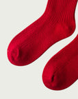 Tibetan Wool Sock in Cardinal Song