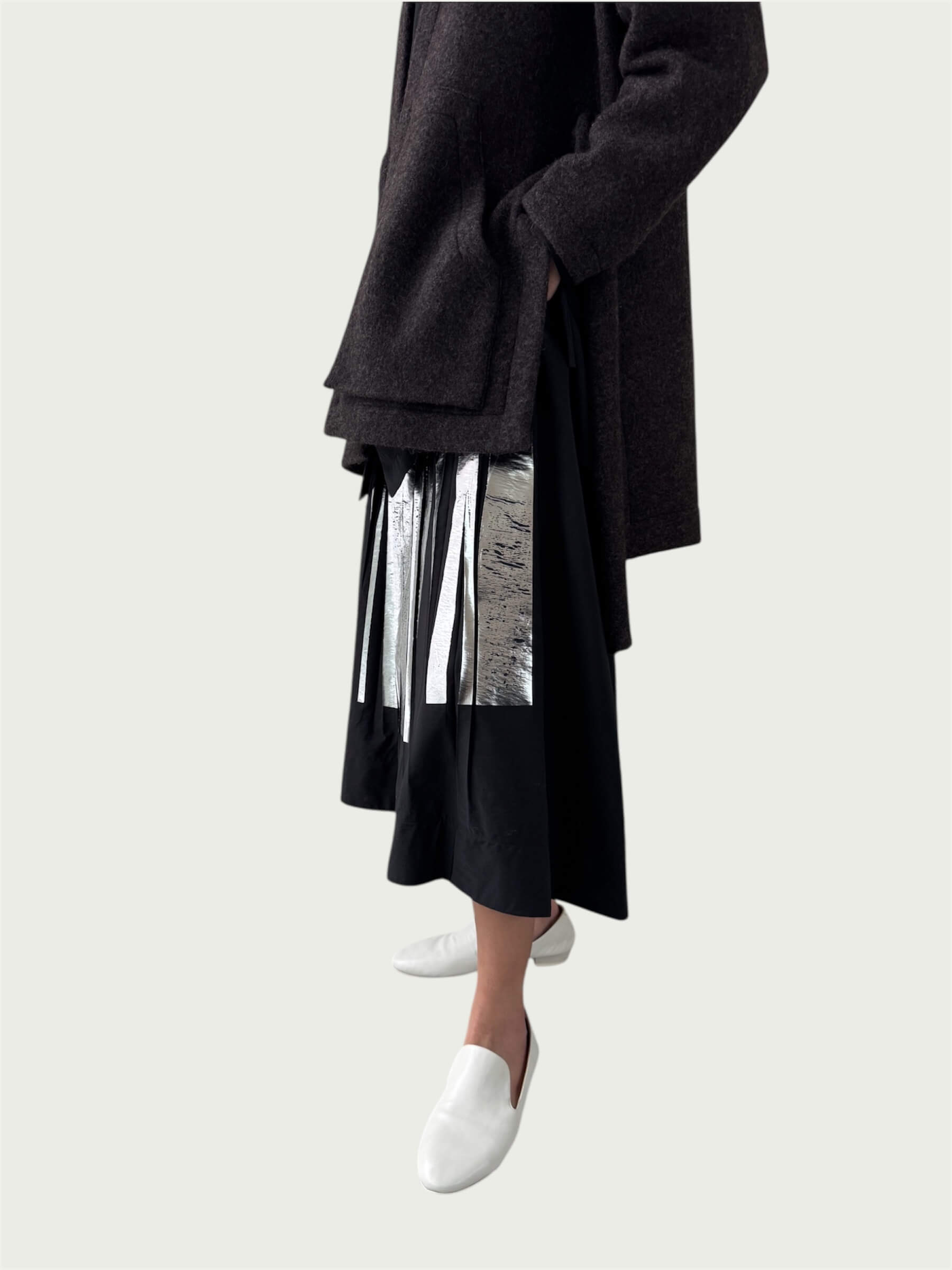 Principal Wrap Coat in Wood Smoke