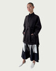 Principal Wrap Coat in Wood Smoke