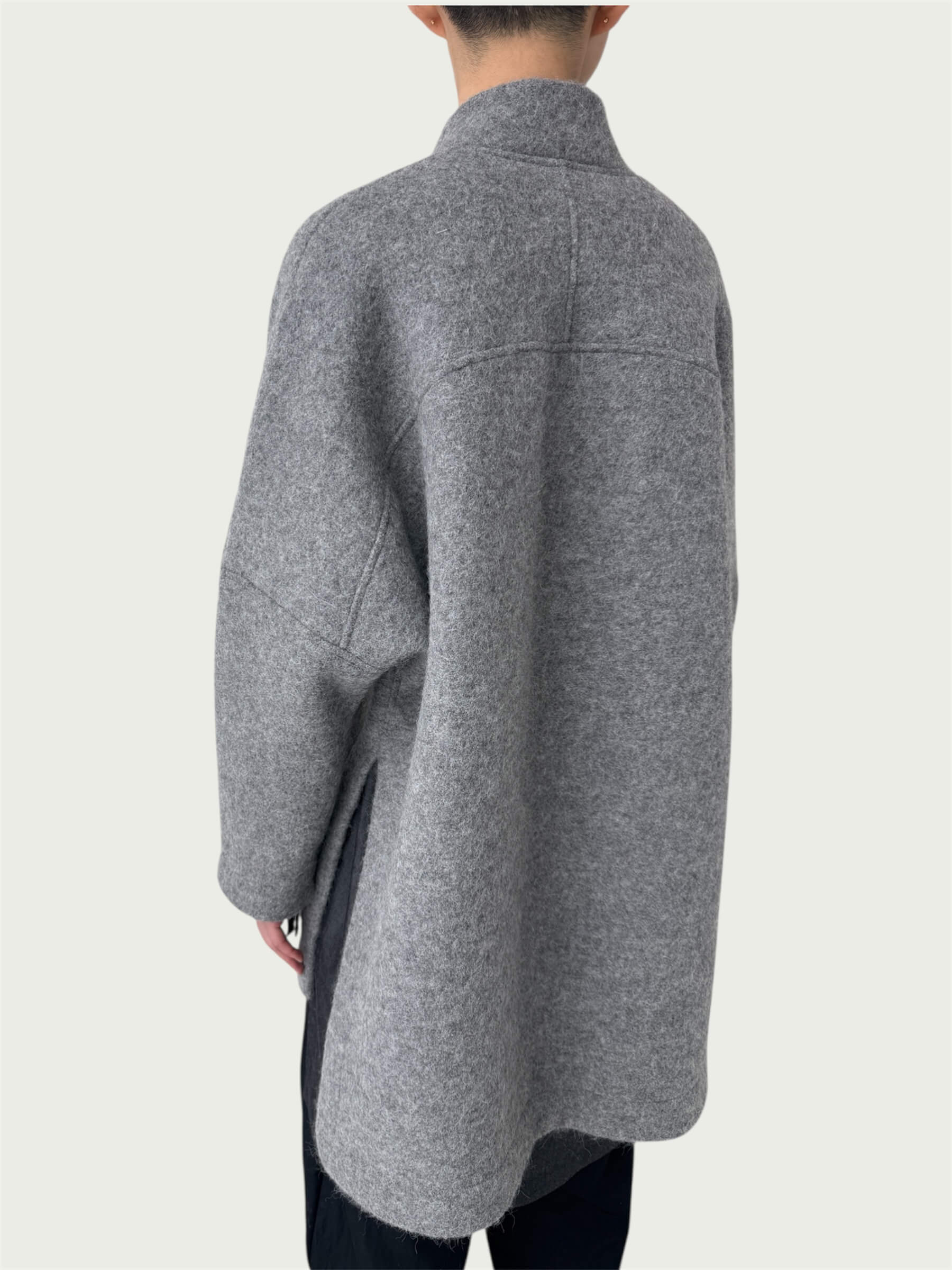 Principal Wrap Coat in Eileen Gray