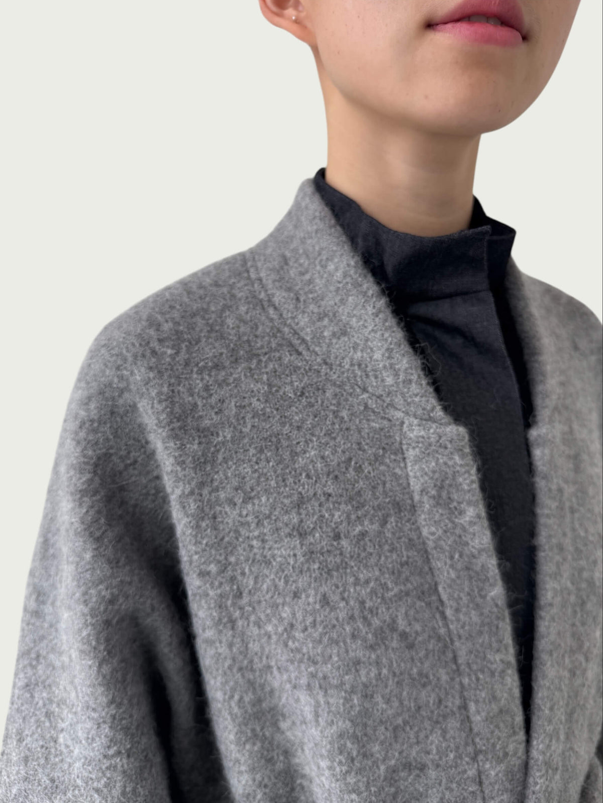 Principal Wrap Coat in Eileen Grey