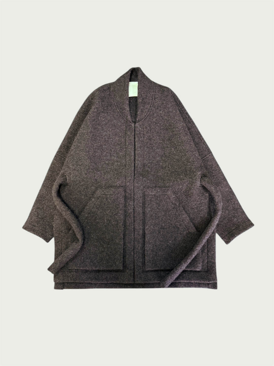 Principal Wrap Coat in Wood Smoke