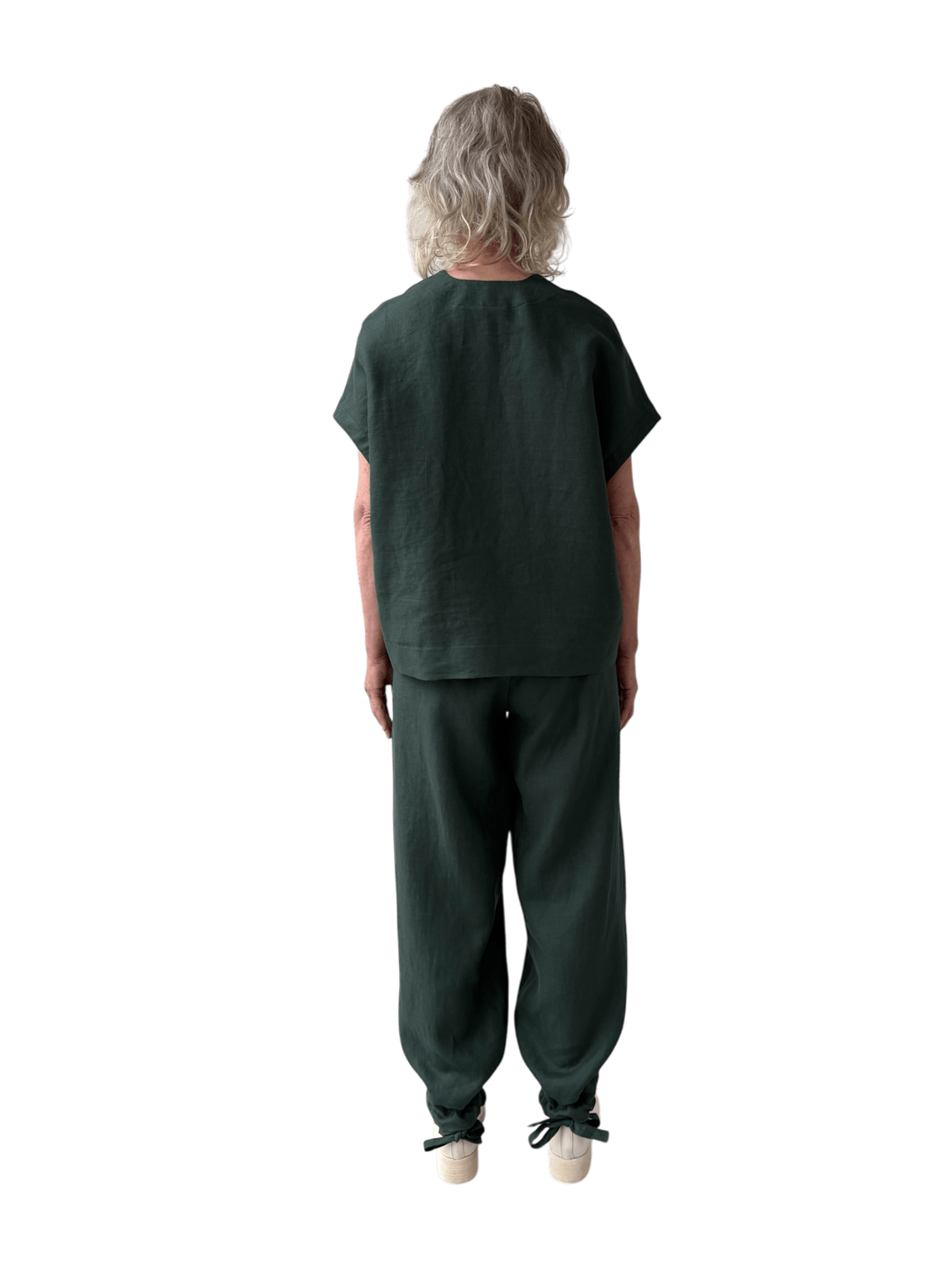 Linen Set in Jade Green