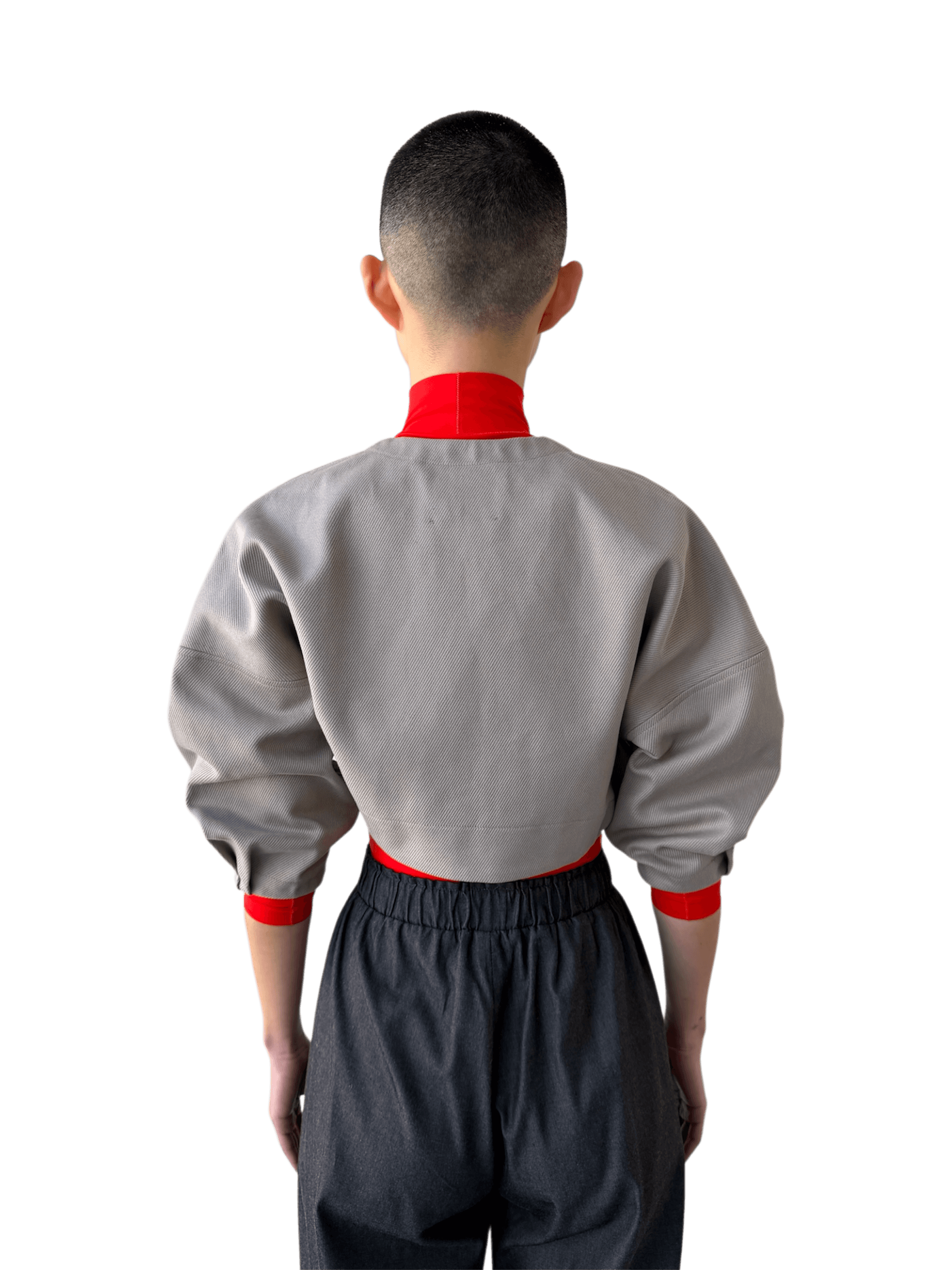 Contoured Bolero Jacket in Dove Grey