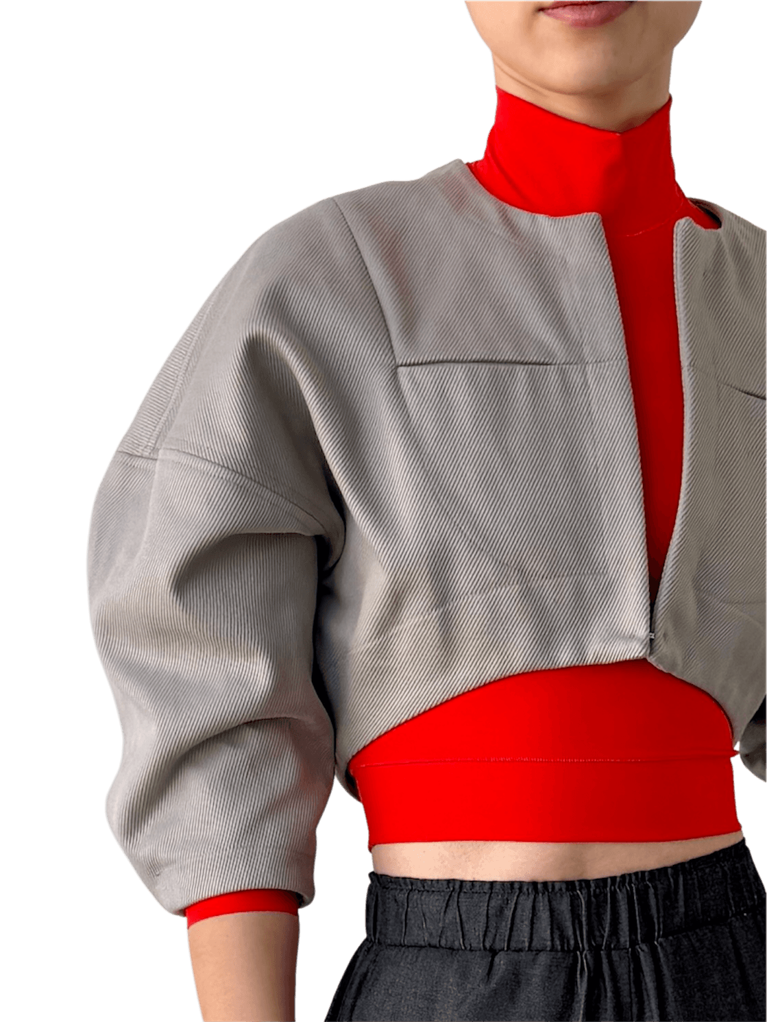 Contoured Bolero Jacket in Dove Grey