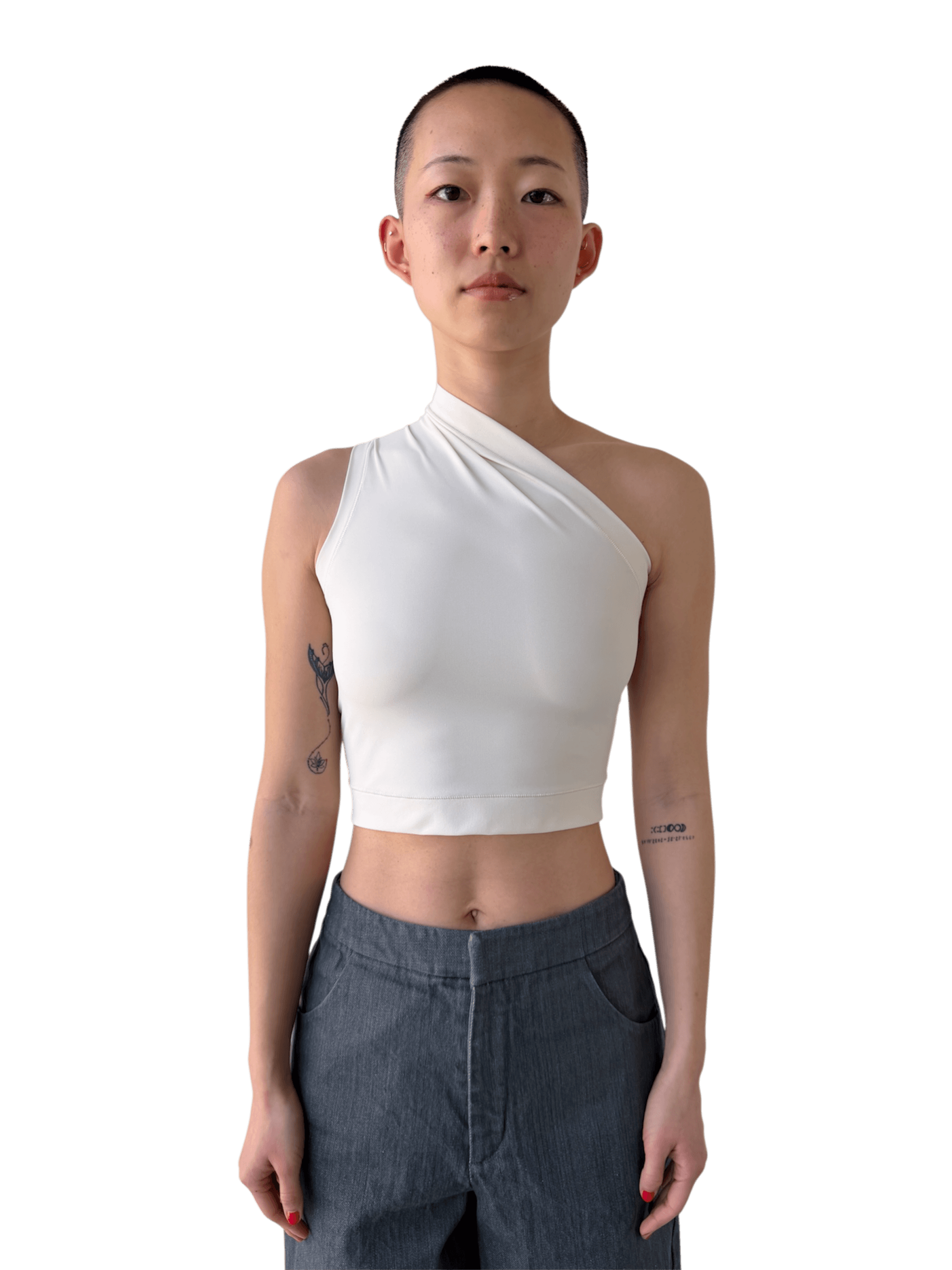 Asymmetrical Tank Top in Creamy