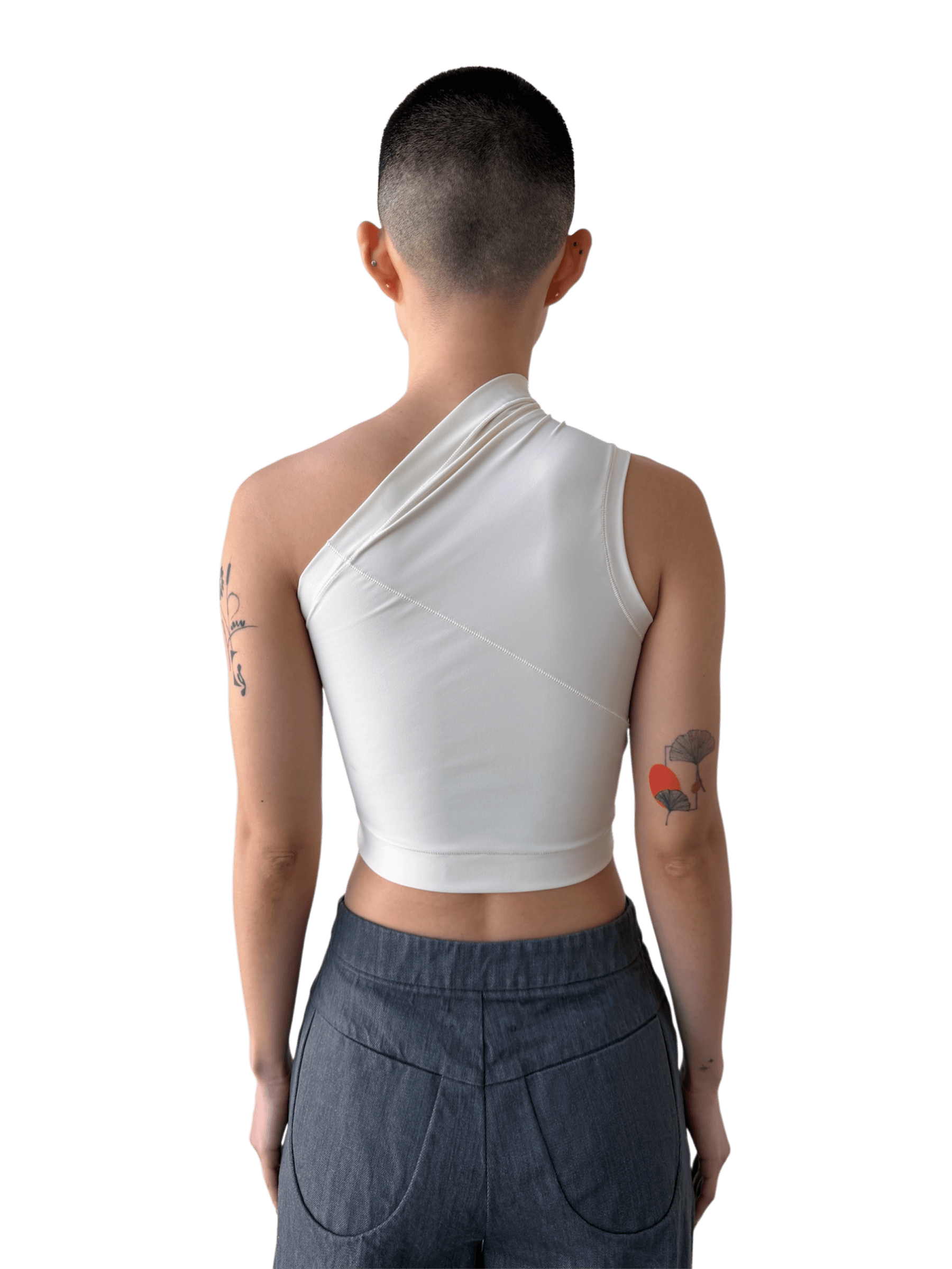 Asymmetrical Tank Top in Creamy