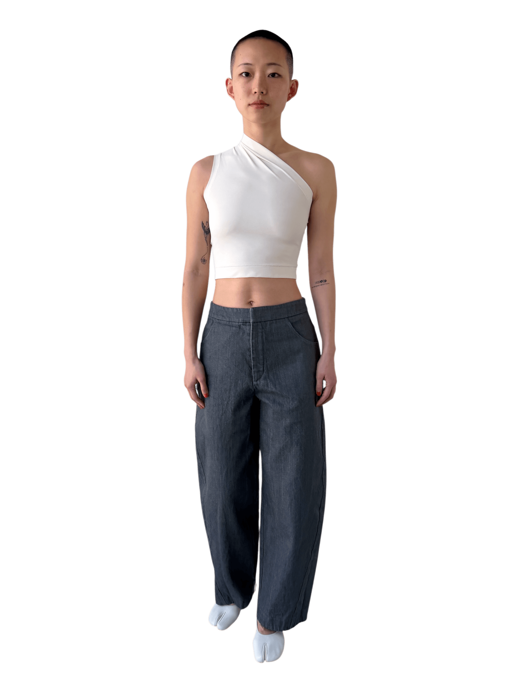 Asymmetrical Tank Top in Creamy