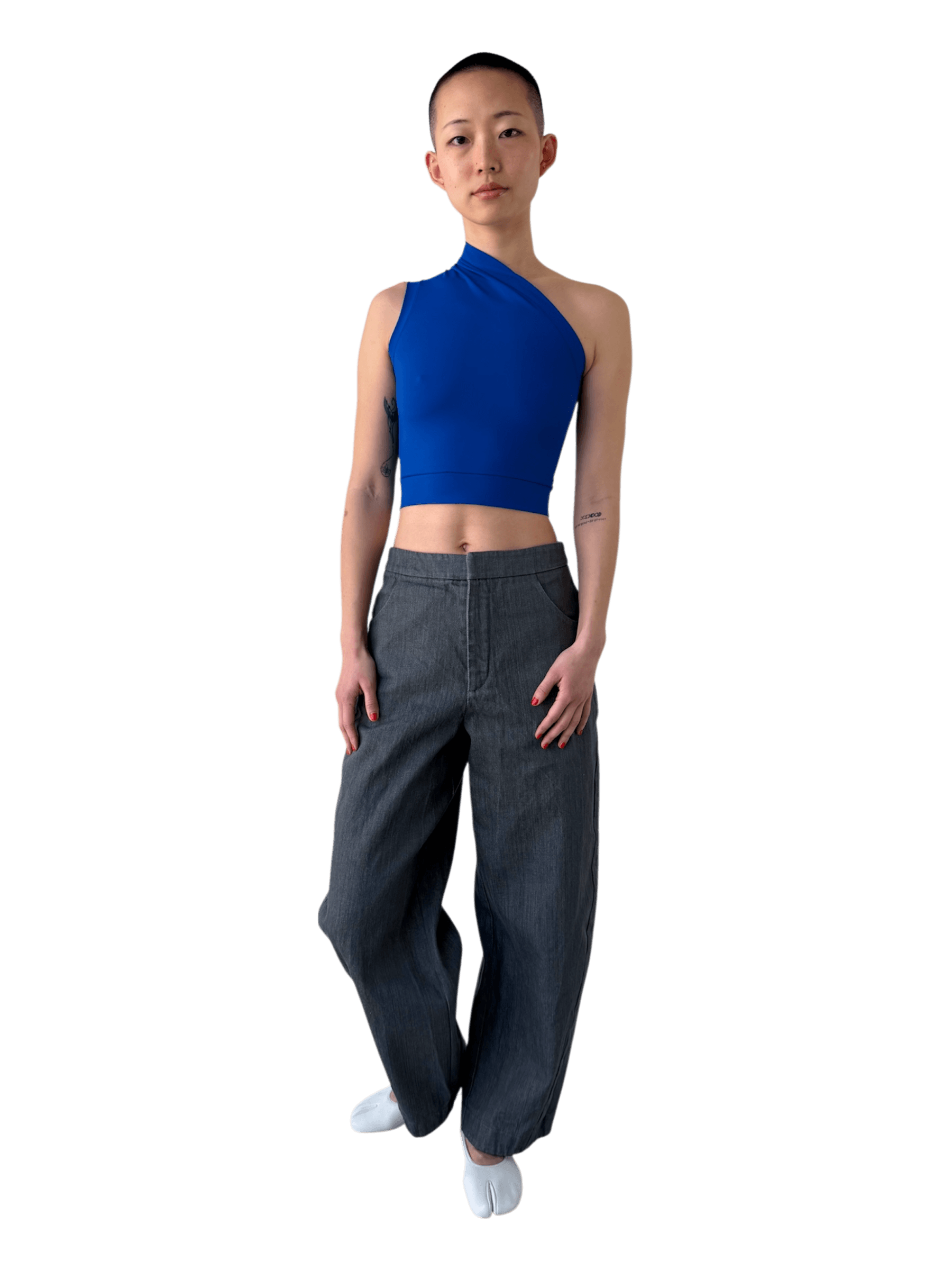 Asymmetrical Tank Top in Electric Blue – Hoi Bo