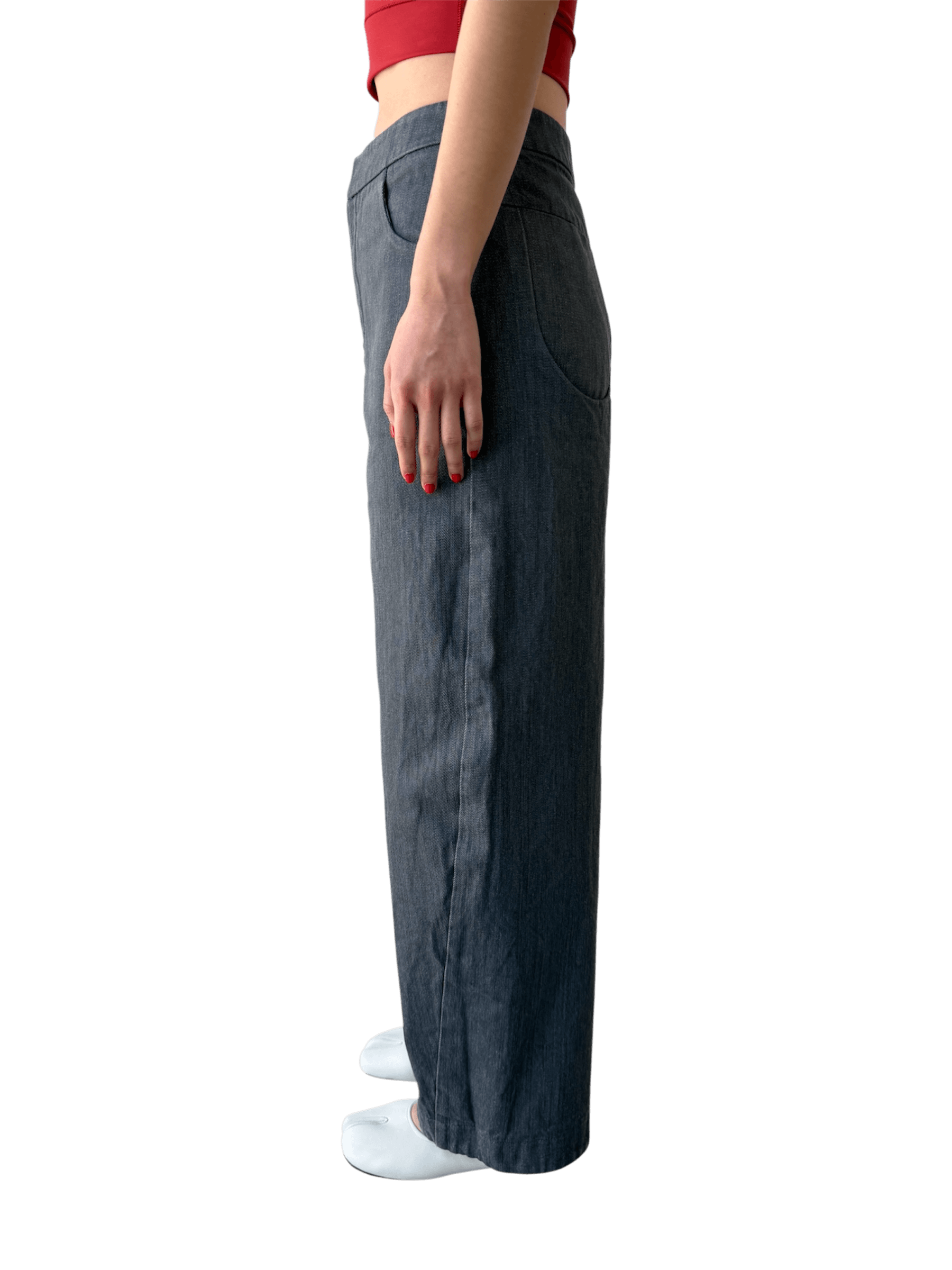 Japanese Denim Contoured Jean in Wet Cement