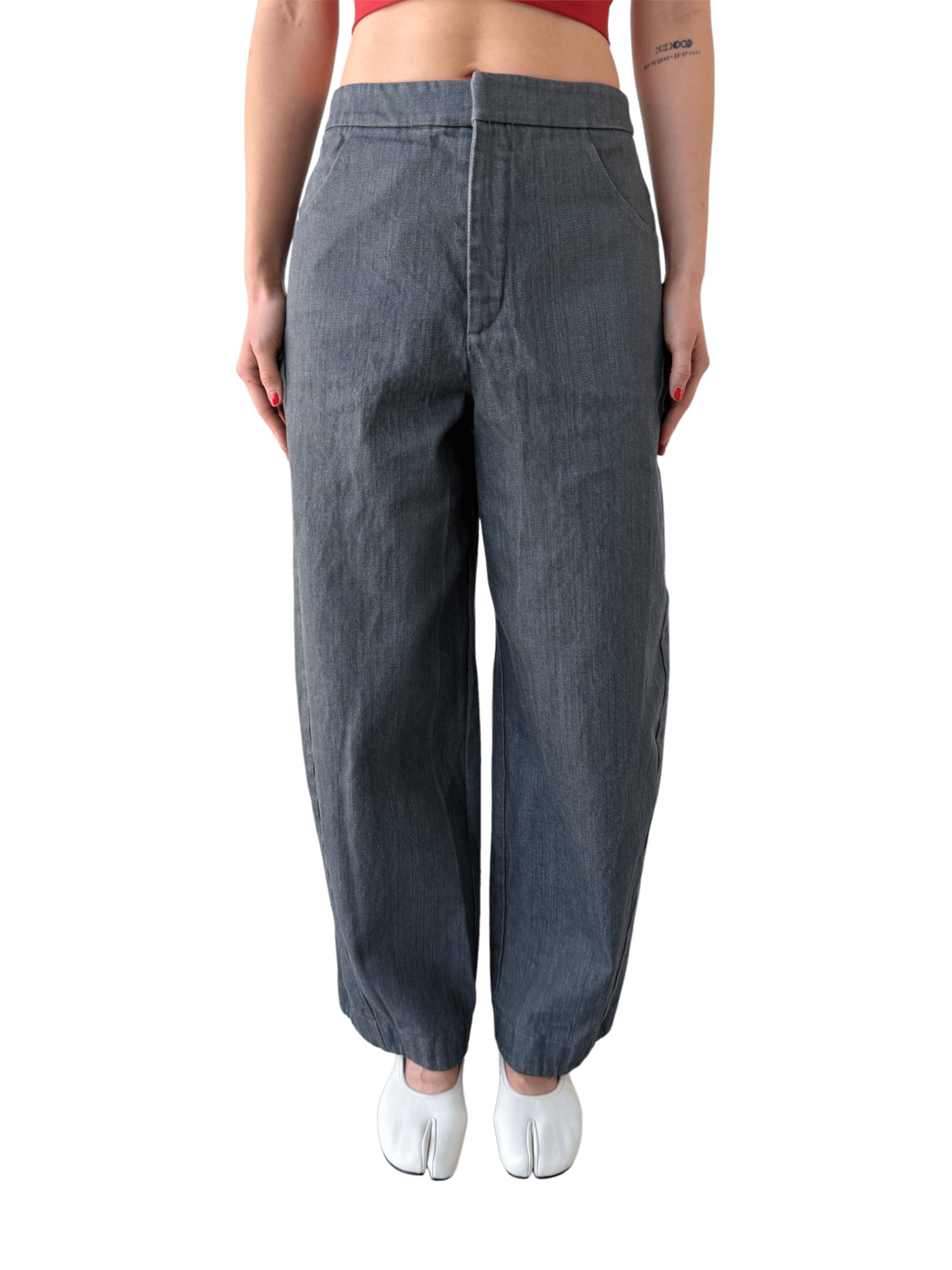 Japanese Denim Contoured Jean in Wet Cement