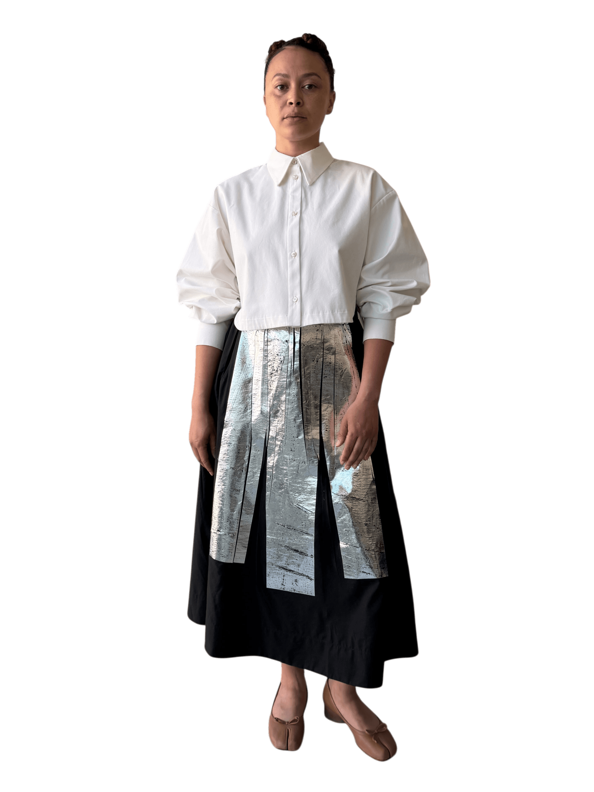 Full Tempo Maxi Skirt - Foil Form in Black
