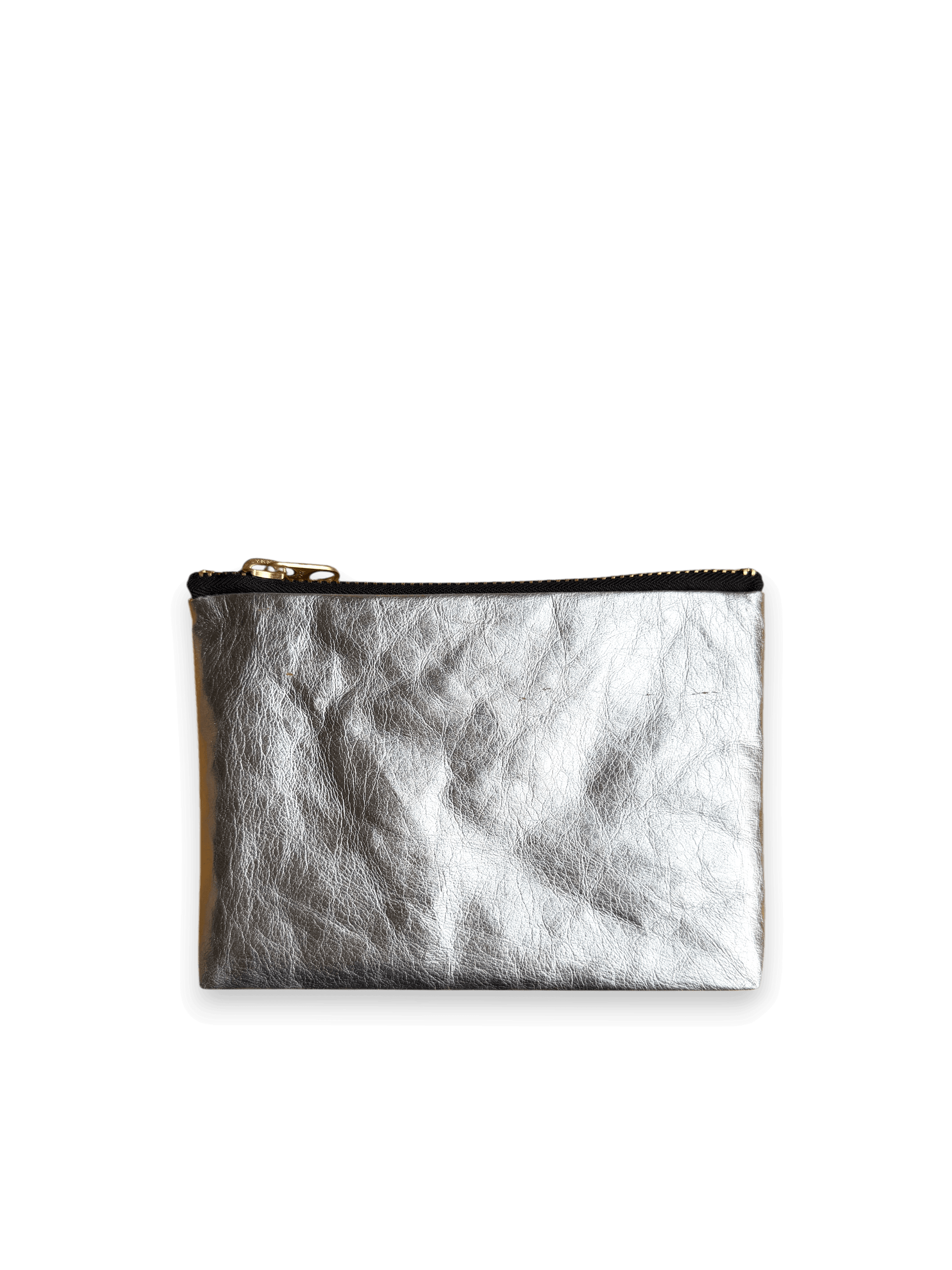 Paper Clutch in Silver / Black