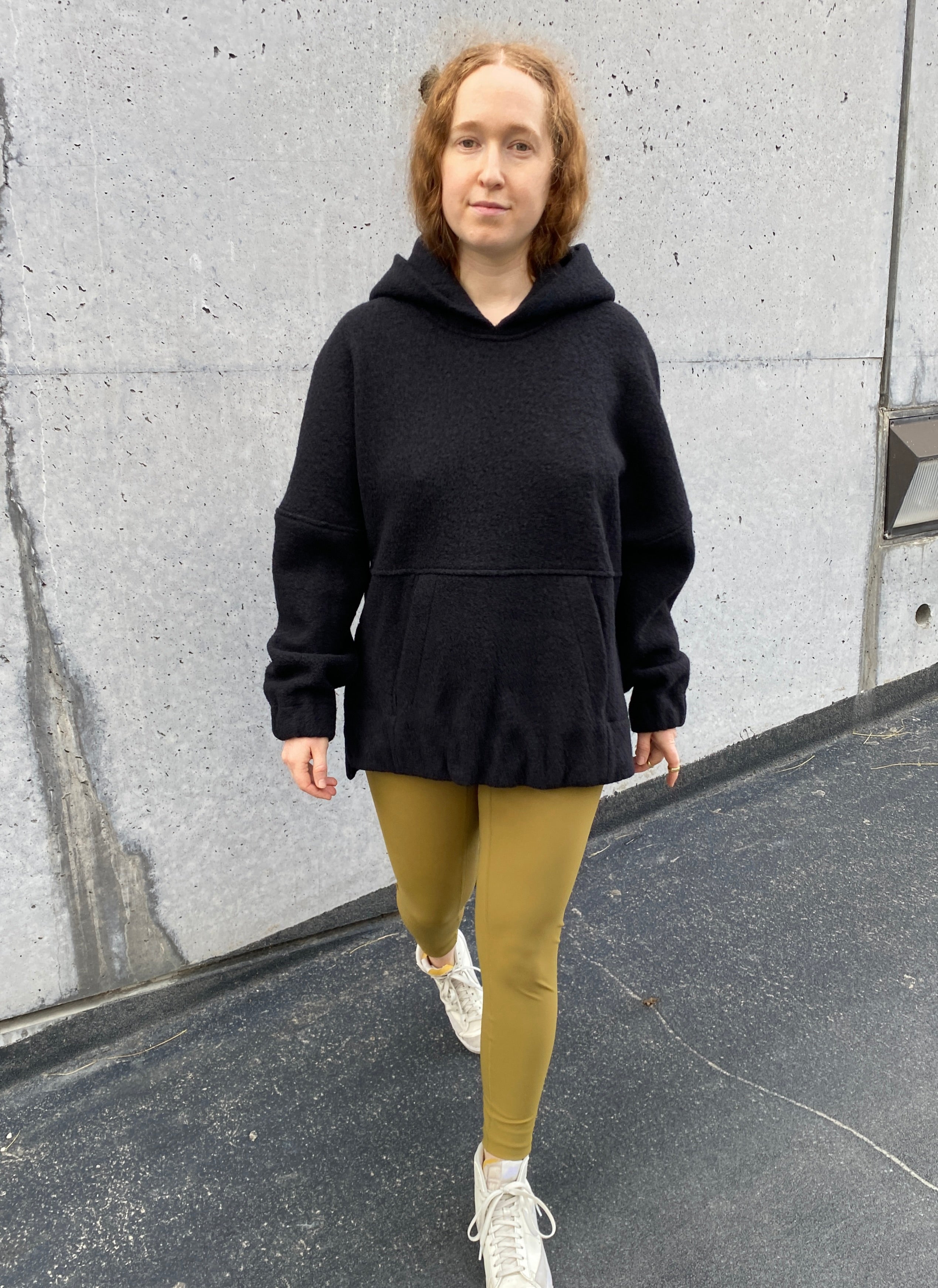 ANGORA OVER KNIT HOODIE ブラック clane ANGORA OVER KNIT HOODIE HOODIE KNIT ANGORA OVER clane