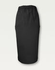 Terry Pencil Skirt in Black