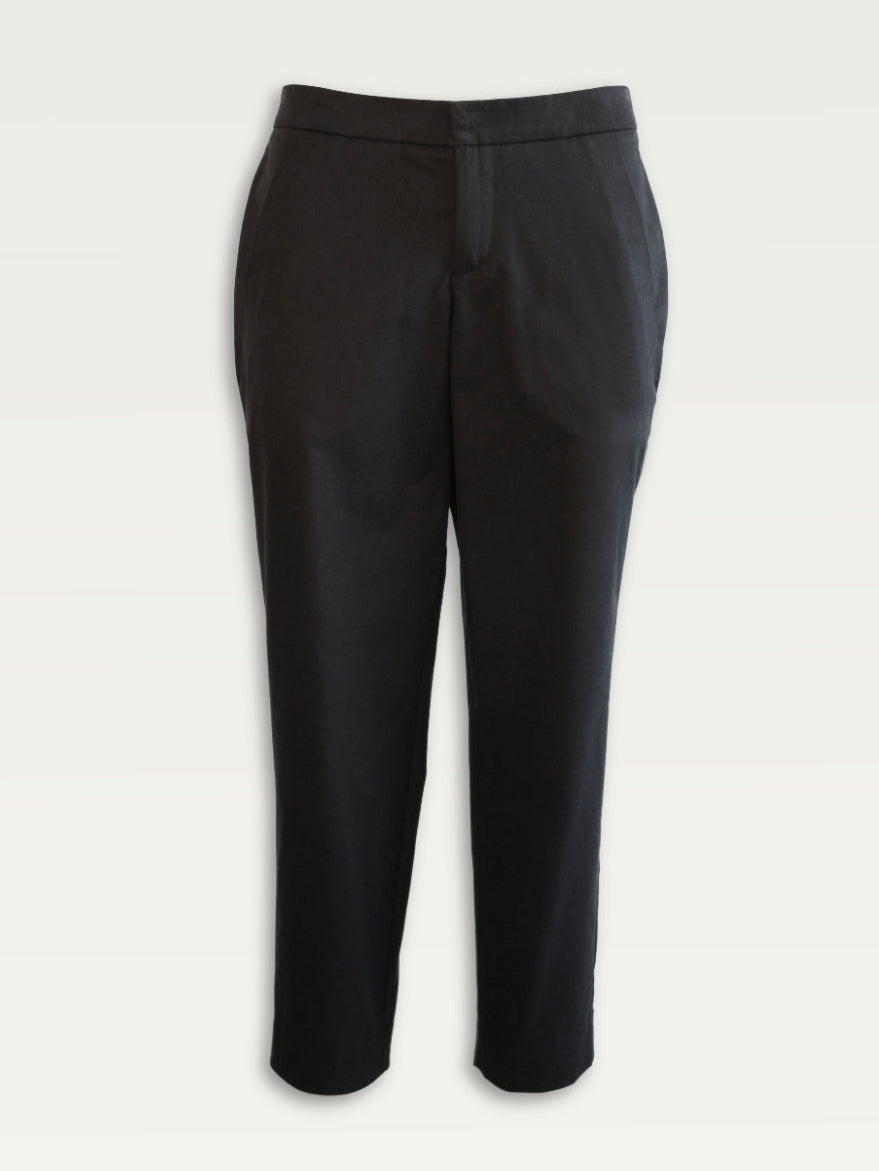 Cotton Tapered Slack in Brushed Black