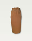 Terry Pencil Skirt in Toffee