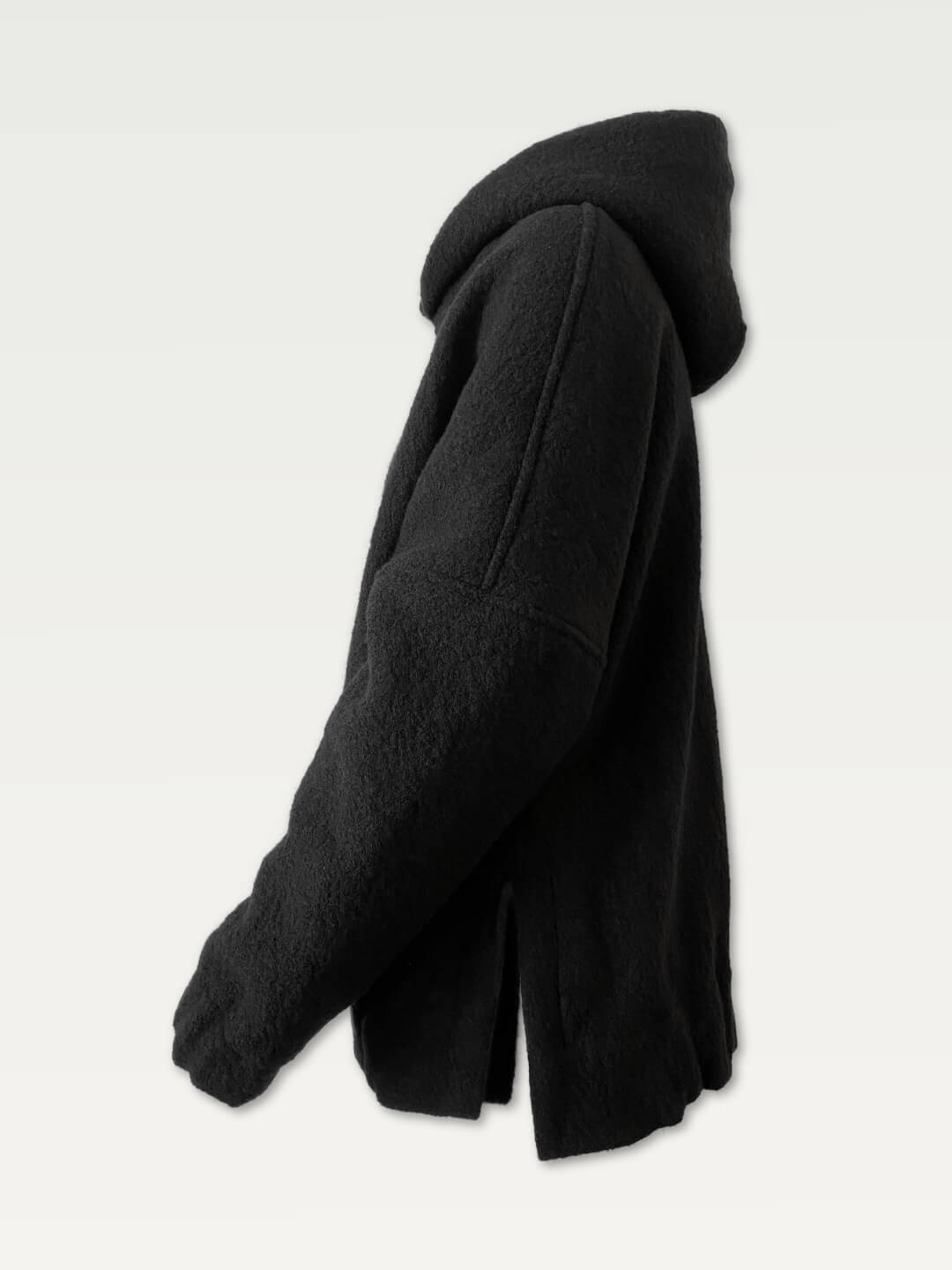 ANGORA OVER KNIT HOODIE ブラック clane ANGORA OVER KNIT HOODIE HOODIE KNIT ANGORA OVER clane